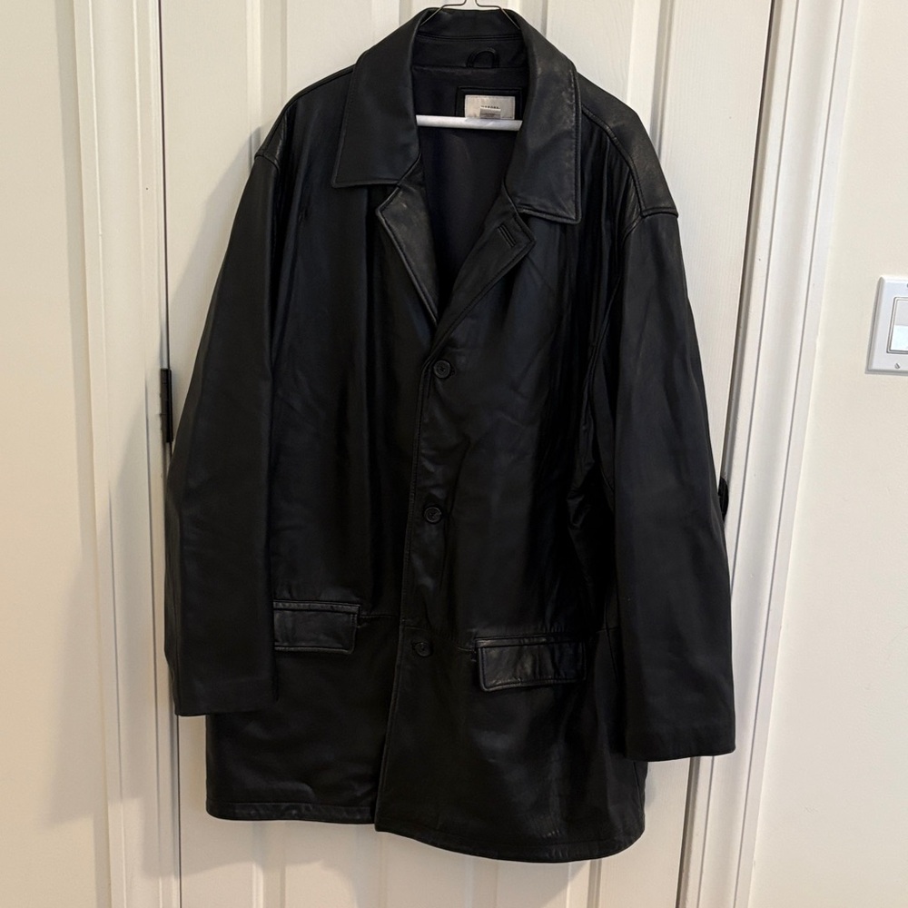 Merona Black Trench Coat for Men